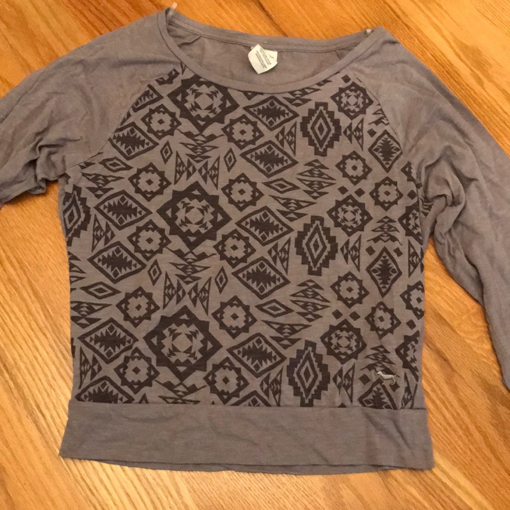 Victoria's Secret pink geometric long sleeve